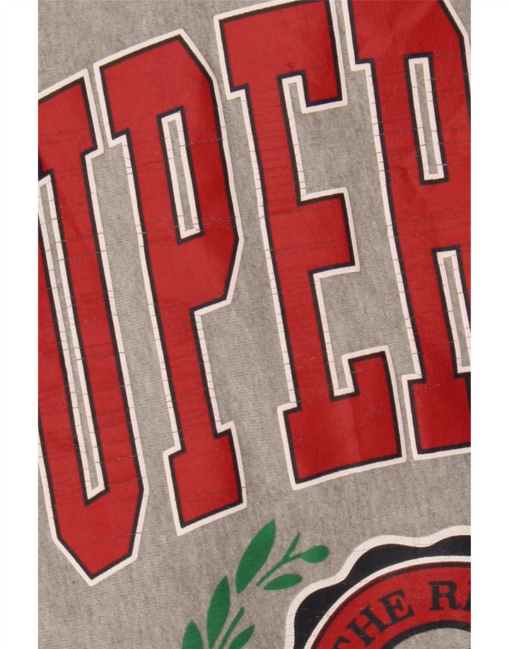 SUPERDRY Sudadera gráfica para mujer Jumper UK 8 Small Grey Colourblock