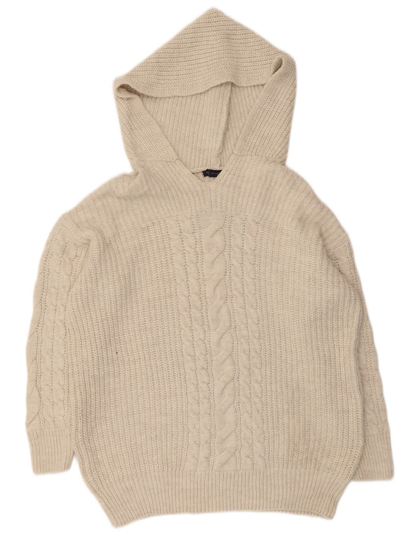 Marks & Spencer Suéter de gran tamaño con capucha para mujer UK 10 Small White
