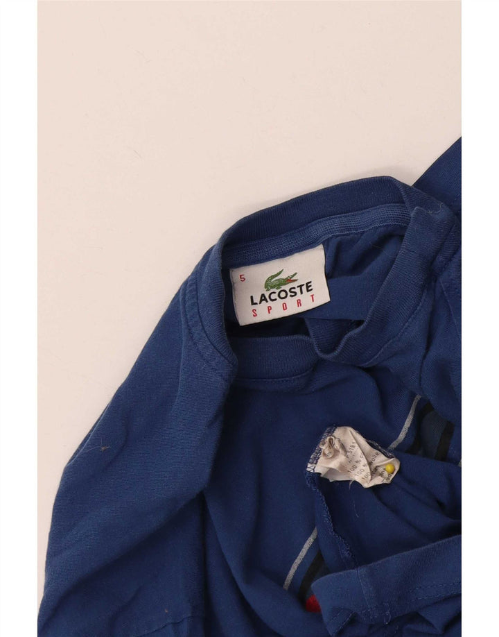 Lacoste Camiseta gráfica para hombre talla 5 grande algodón azul