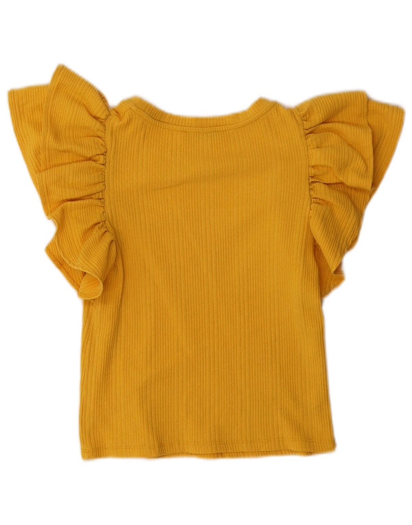 Zara Mujer Blusa Top UK 10 Small Amarillo