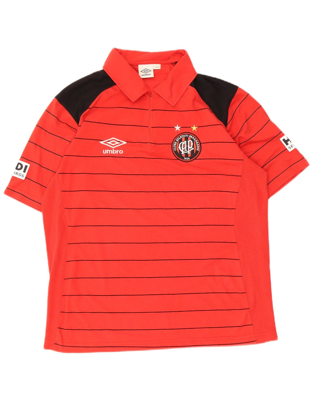Umbro Polo Gráfico Para Hombre De Algodón A Rayas Rojas Grande