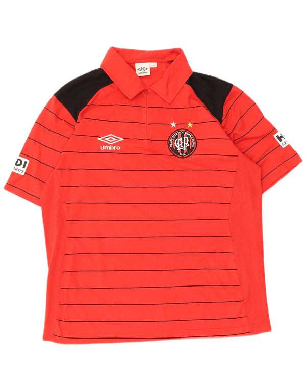 Umbro Polo Gráfico Para Hombre De Algodón A Rayas Rojas Grande