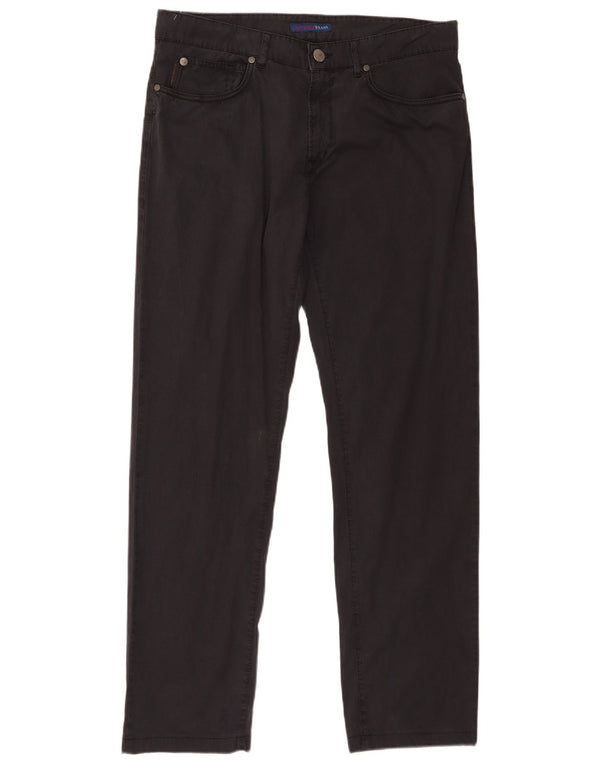 Pantalón Hombre Trussardi Rectos Casual W35 L32 Azul Marino Algodón