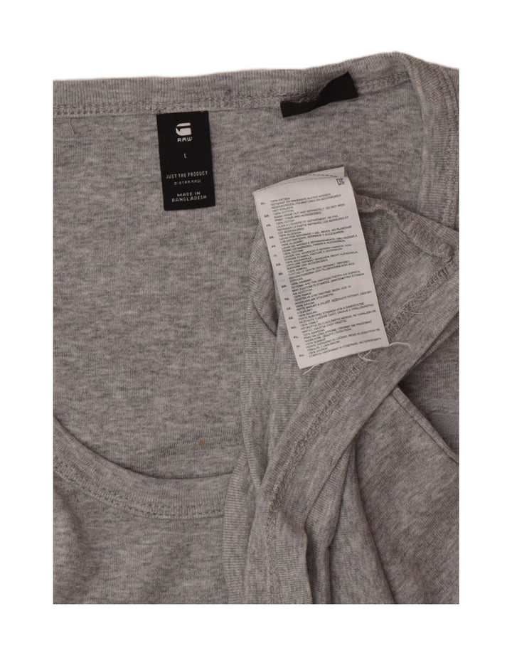 G-STAR Hombre Chaleco Top Grande Gris Algodón