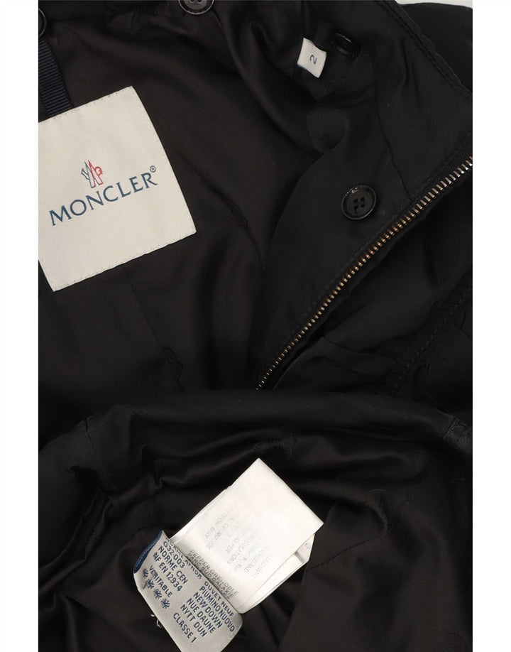Moncler Mujer Chaqueta Acolchada Talla 2 Mediana Negro Poliéster