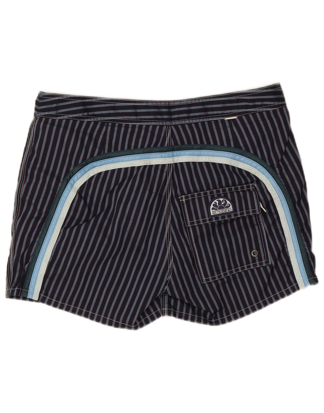 Sundek Bañador Hombre Poliéster Rayas Azul Marino Mediano