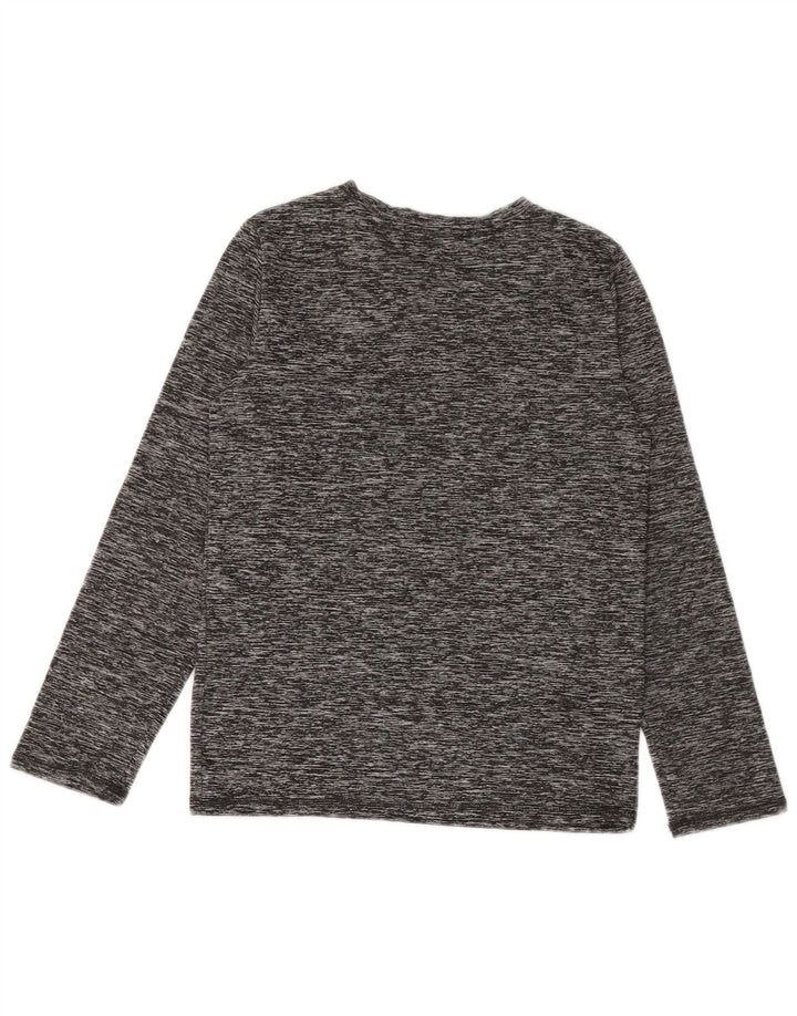 PUMA Boys Graphic Top Manga Larga 8-9 Años Pequeño Gris Poliéster