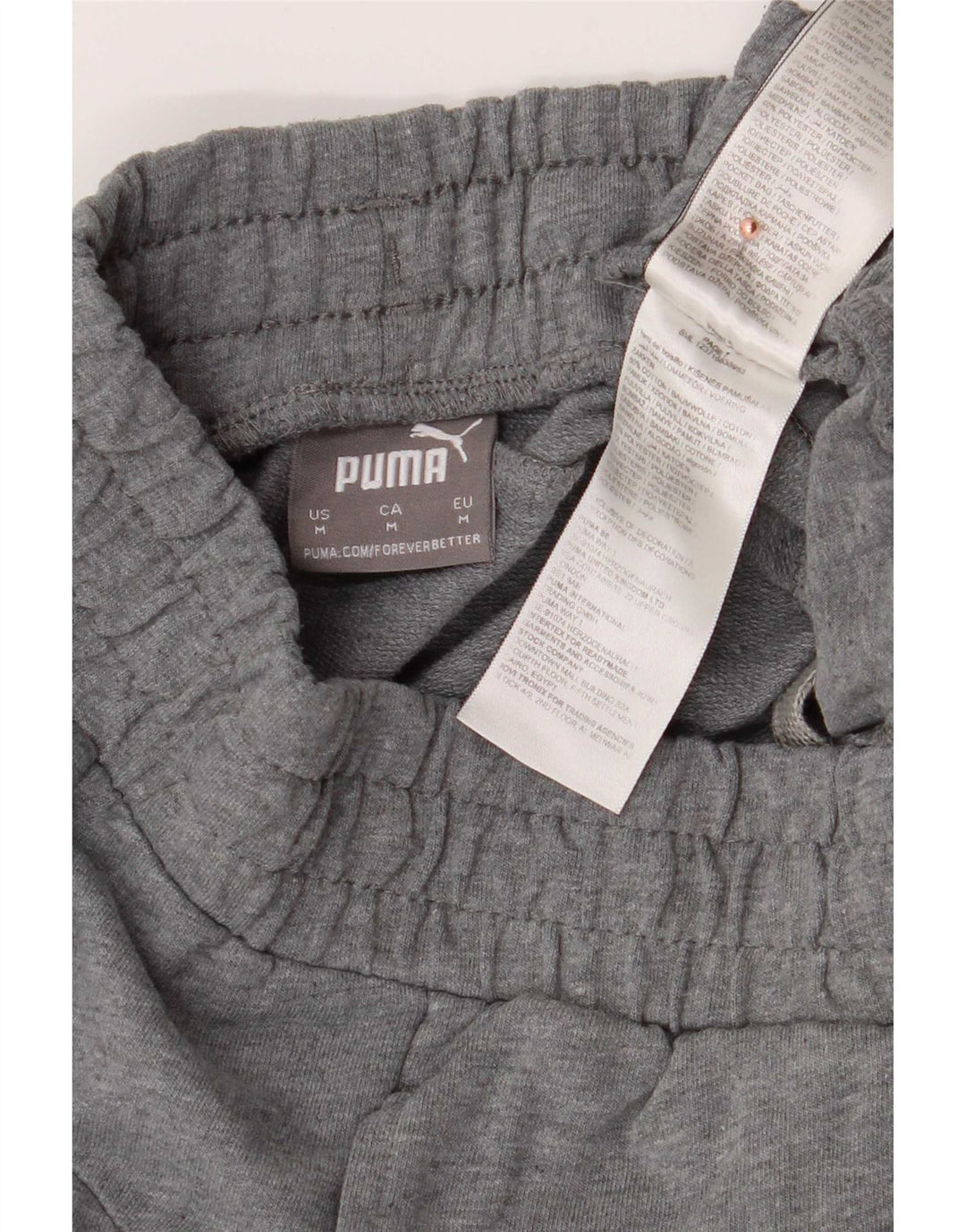 Pantalones cortos deportivos Puma para hombre de algodón gris medio