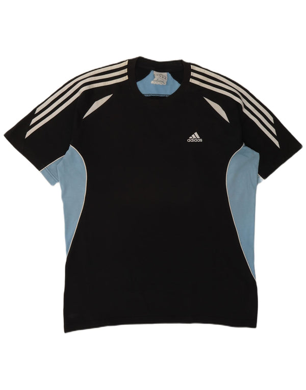 Adidas Camiseta para hombre Top UK 42/44 Large Negro Colorblock Algodón