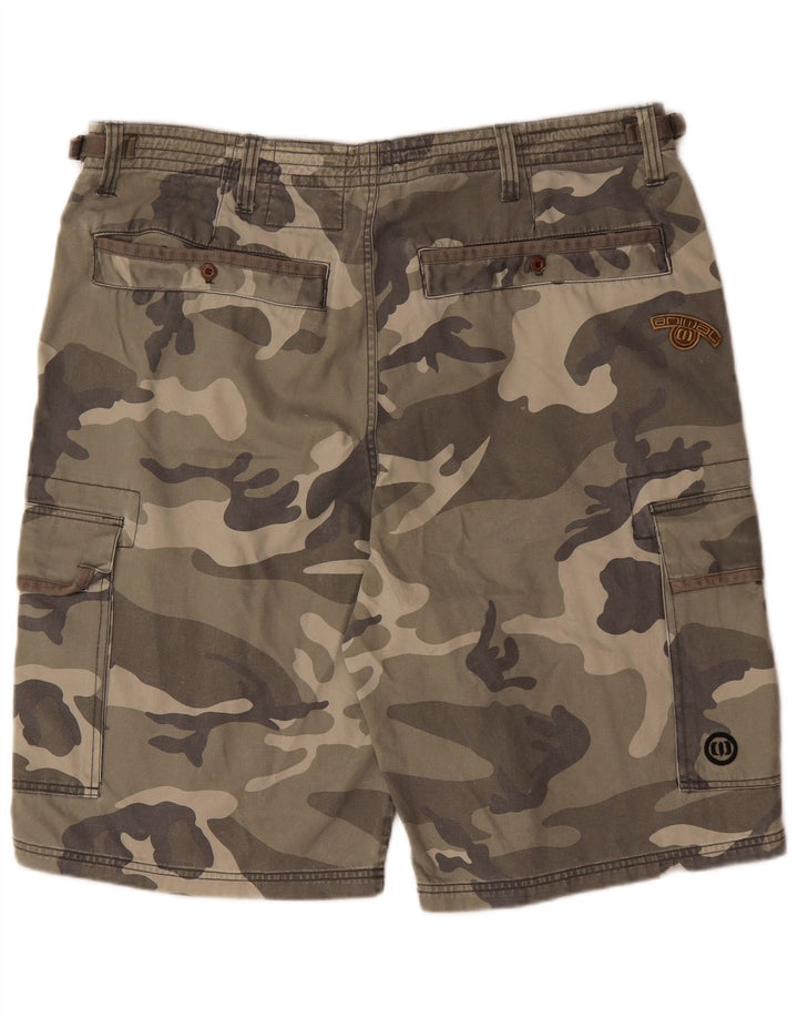 ANIMAL Pantalones cortos cargo para hombre 2XL W42 Caqui Camuflaje Algodón