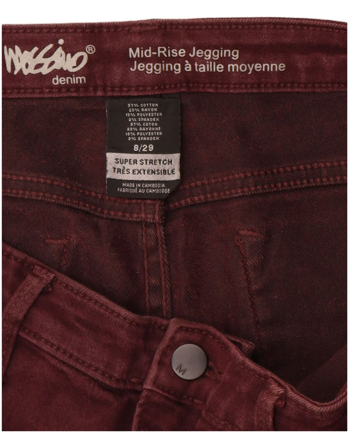 MOSSIMO Vaqueros Jegging de Talle Medio para Mujer US 8 Mediano W29 L28 Algodón Granate