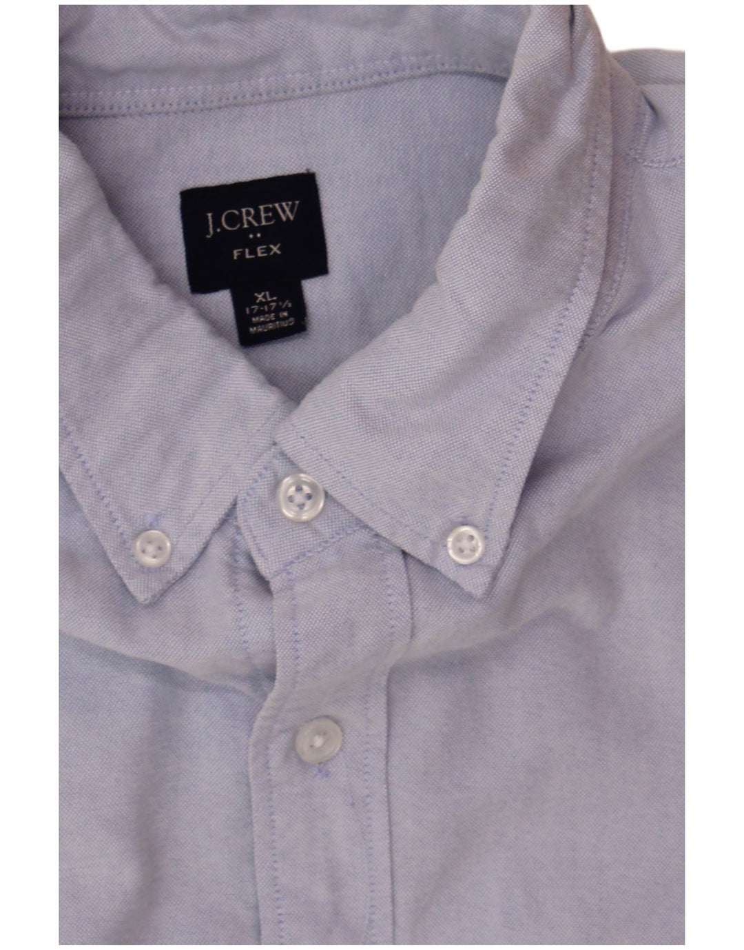 J. CREW Mens Flex Shirt Size 17 1/2 XL Blue Cotton