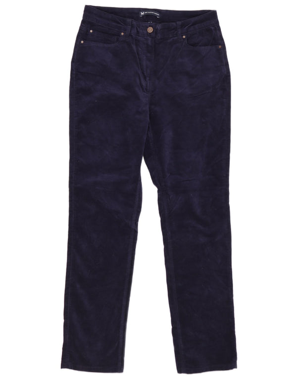 Crew Clothing Pantalones casuales delgados para mujer UK 12 Medium W30 L30 Azul marino