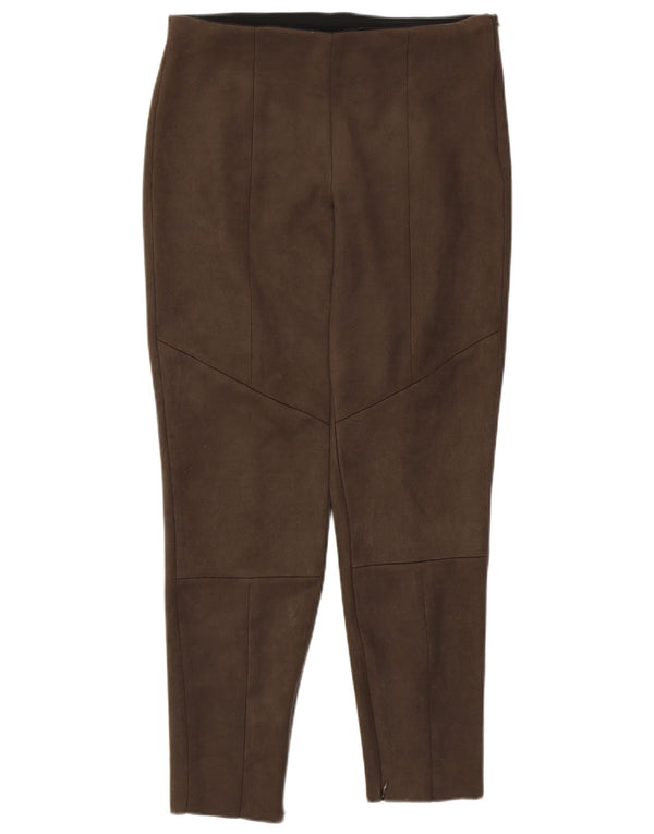 Zara Mujer Pantalón Pitillo Cropped Grande W30 L26 Marrón