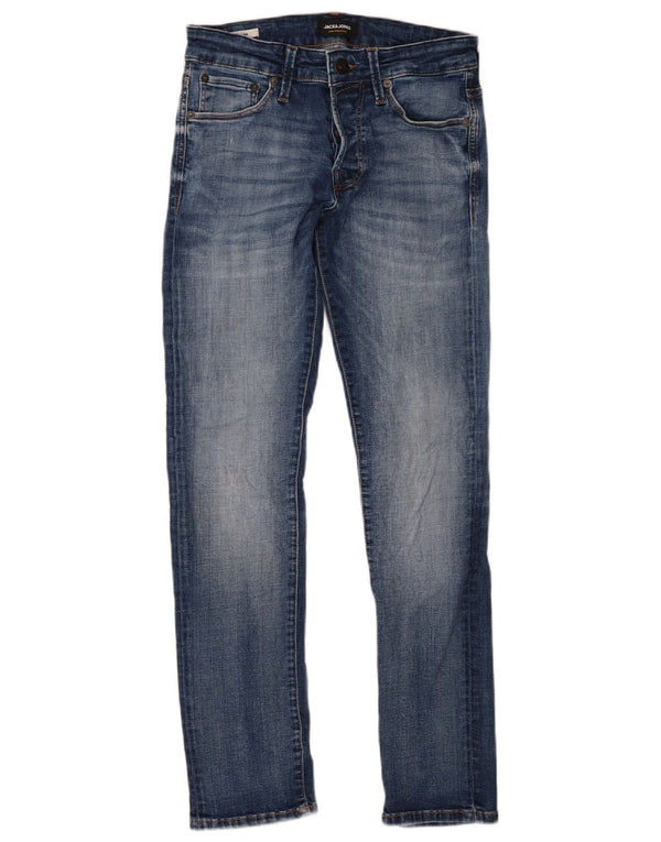 Jack & Jones Hombre GLENN Slim Jeans W28 L30 Algodón Azul
