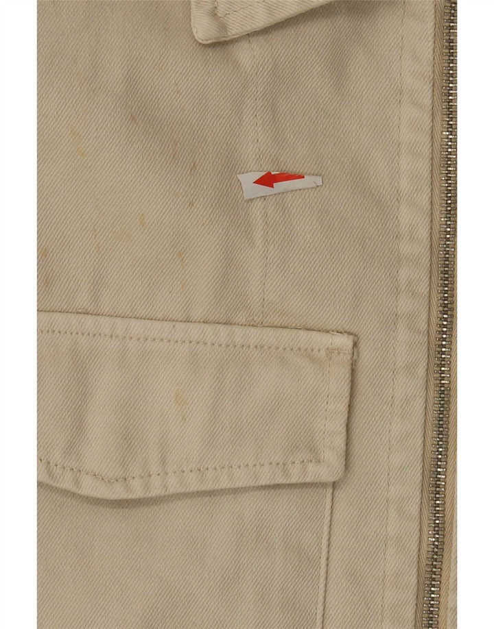 Zara Hombre Chaqueta Utility UK 42 XL Algodón Beige