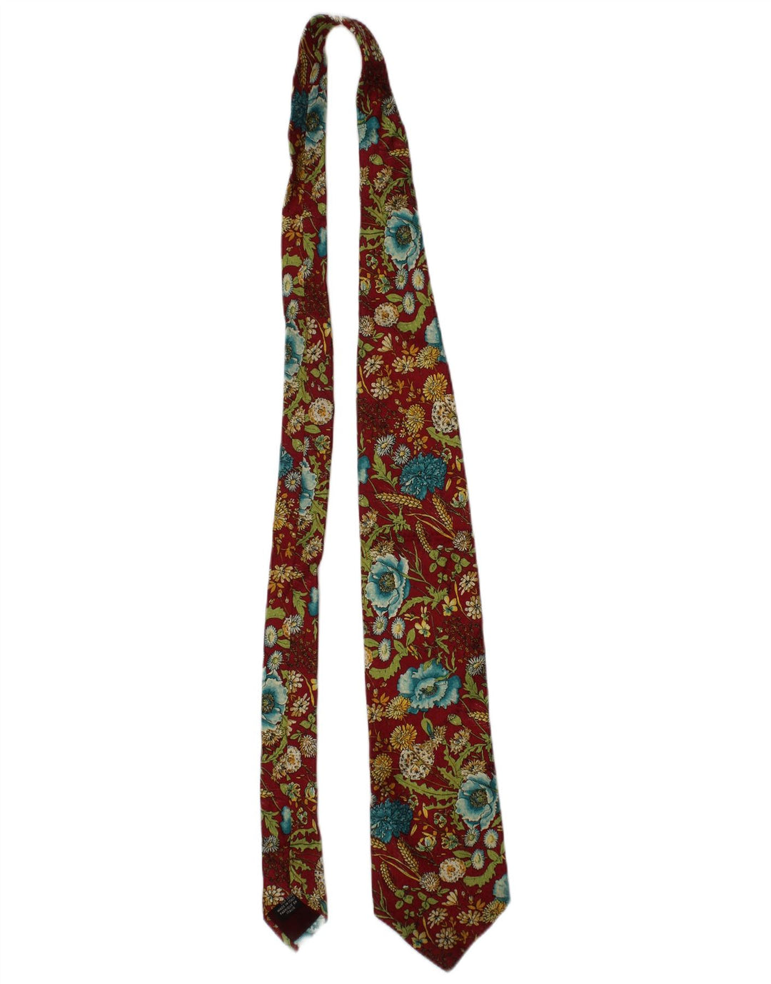 Kenzo Corbata para hombre Talla única Borgoña Floral Seda Diseñador