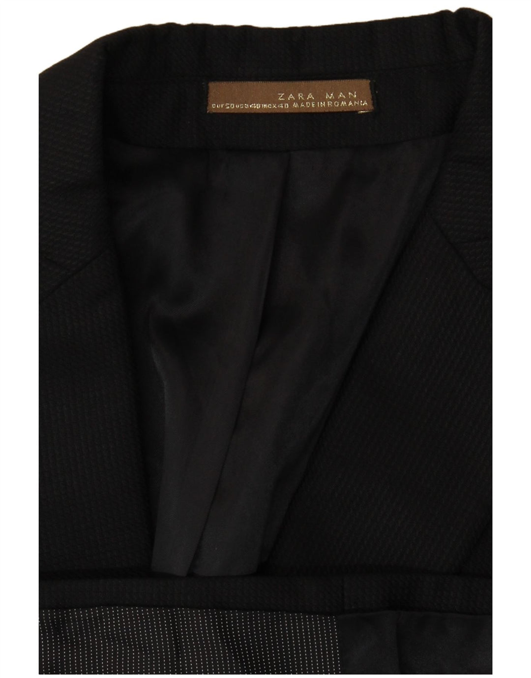 Zara Chaqueta tipo blazer de 2 botones para hombre EU 50 Mediana negra a rayas
