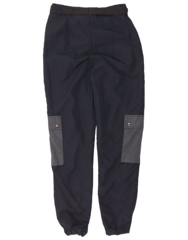 Ellesse Mujer Joggers Cargo Pantalones UK 8 Small Negro Colorblock Nylon