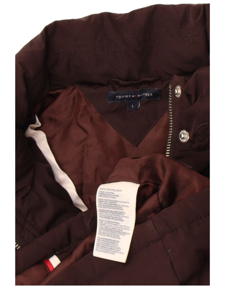 Tommy Hilfiger Chaleco acolchado para mujer UK 40 Grande Poliéster marrón