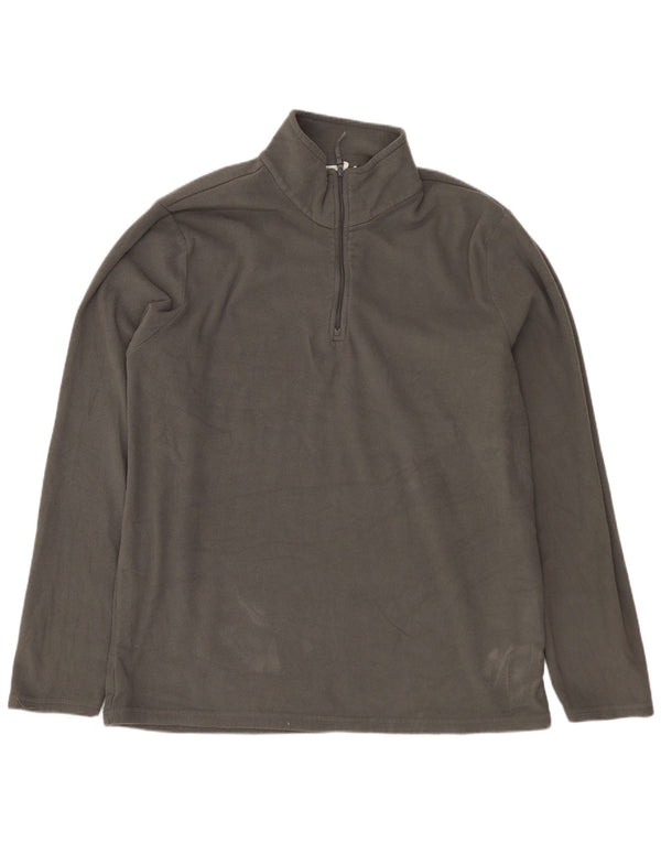 MOUNTAIN WAREHOUSE Jersey de forro polar con cuello y cremallera para hombre Poliéster gris grande