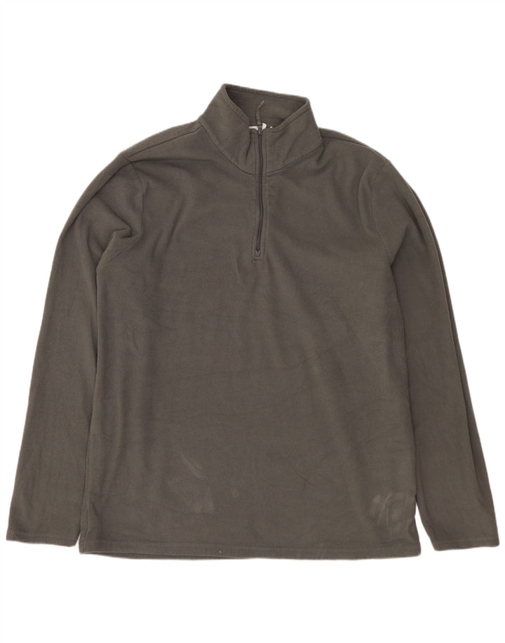MOUNTAIN WAREHOUSE Jersey de forro polar con cuello y cremallera para hombre Poliéster gris grande