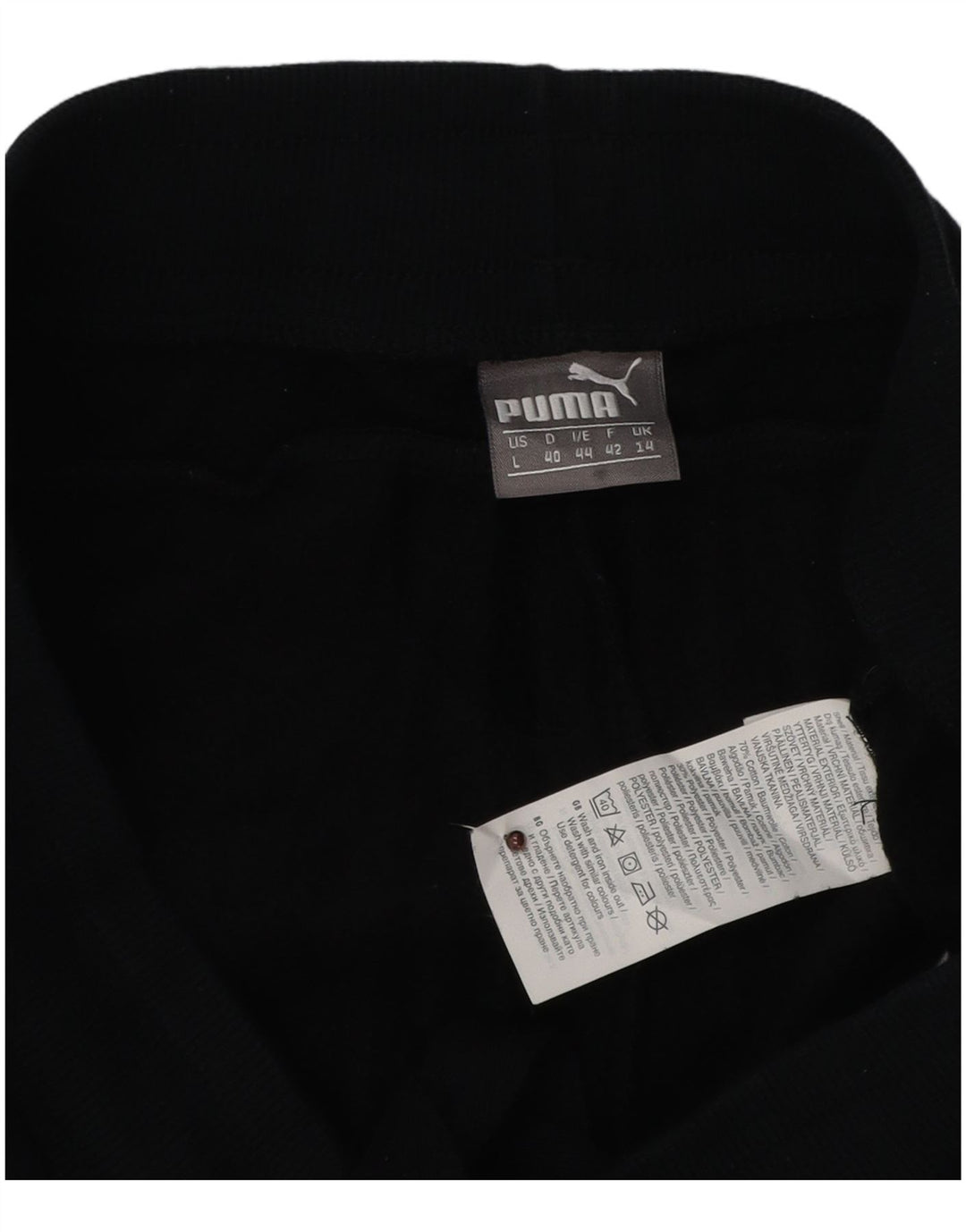 PUMA Pantalones de chándal para mujer Joggers UK 14 Large Azul marino Algodón