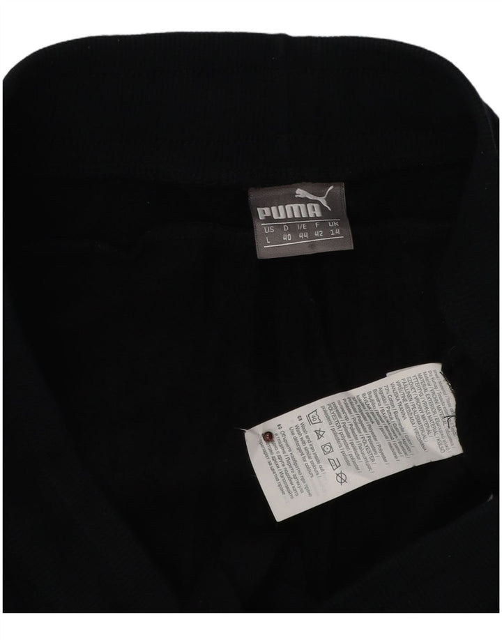 PUMA Pantalones de chándal para mujer Joggers UK 14 Large Azul marino Algodón