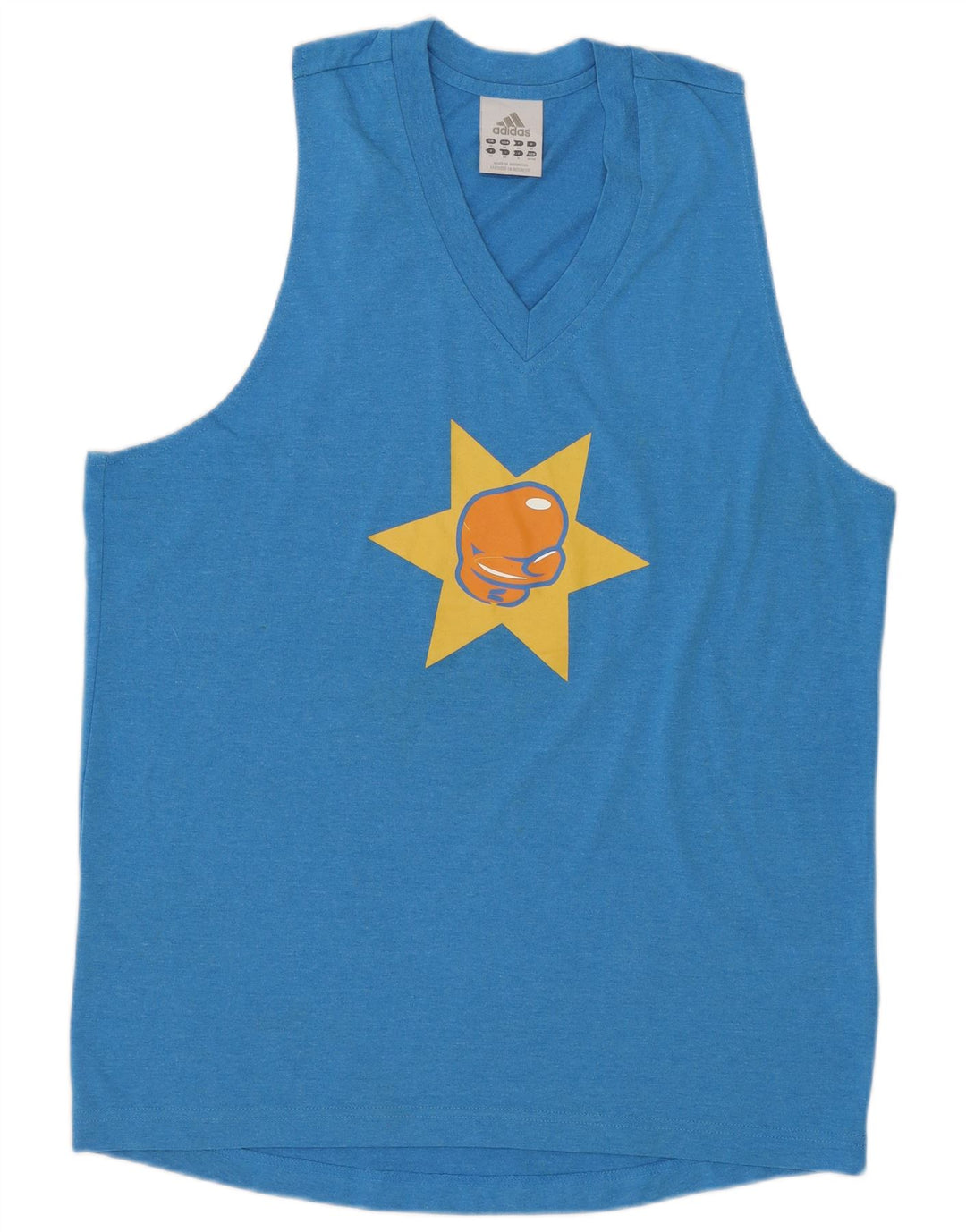 ADIDAS Hombre Graphic Vest Top Poliéster Azul Medio