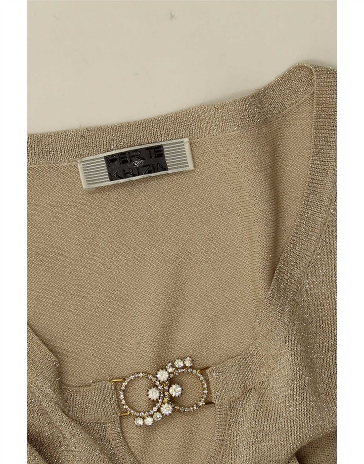 Perte by Krizia Top para mujer manga 3/4 UK 42 Medium Beige