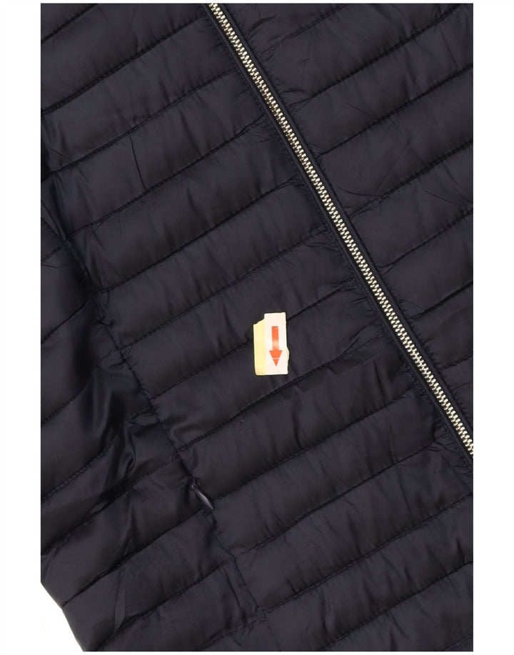 MASSIMO DUTTI Chaqueta acolchada con capucha para mujer UK 40 Small Azul marino