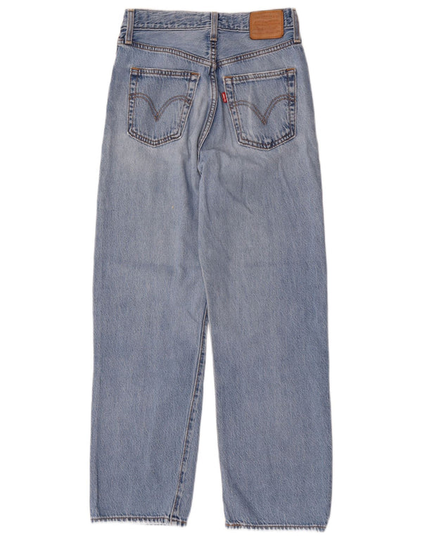 Levi's Mujer Ribcage Vaqueros Rectos De Cintura Alta W26 L27 Algodón Azul