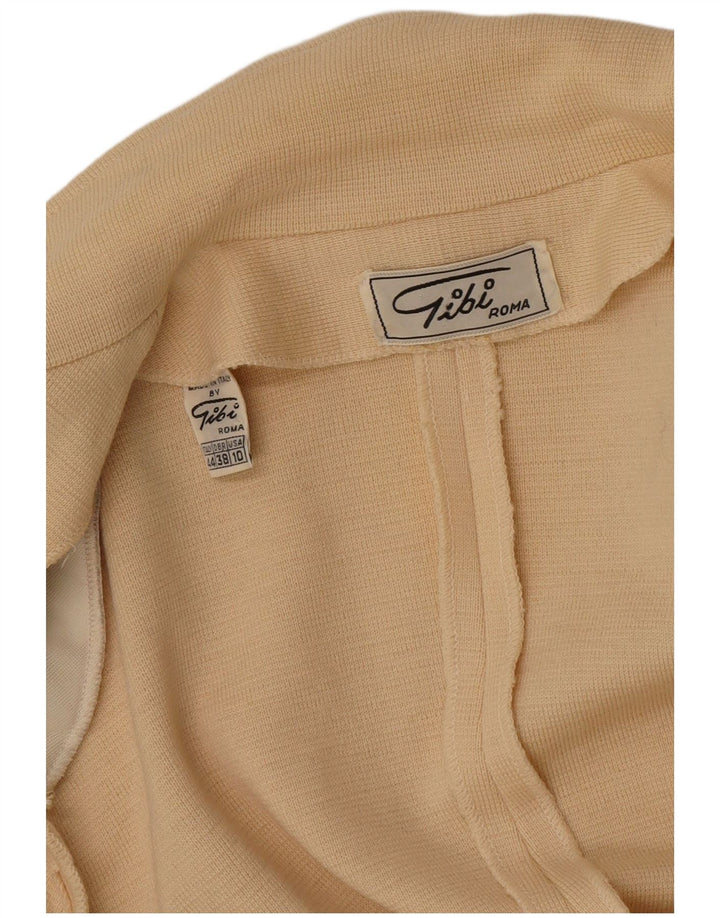 Chaqueta tipo blazer de punto con doble botonadura para mujer Gibi IT 44 Lana beige mediana