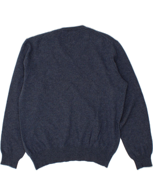 POLO RALPH LAUREN Suéter con cuello en V para mujer Reino Unido 16 Lana azul marino grande