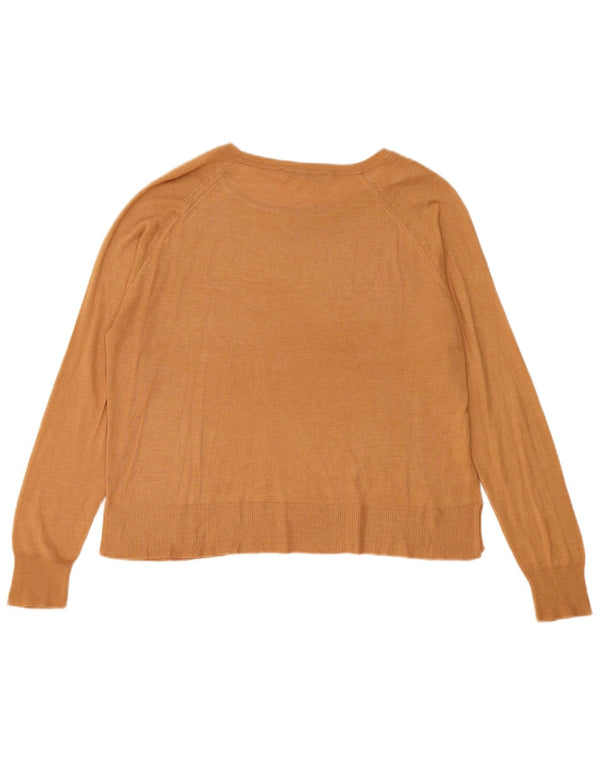 Zara - Jersey con cuello barco para mujer, talla 40, color beige medio