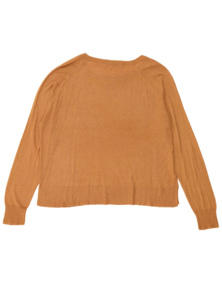 Zara - Jersey con cuello barco para mujer, talla 40, color beige medio