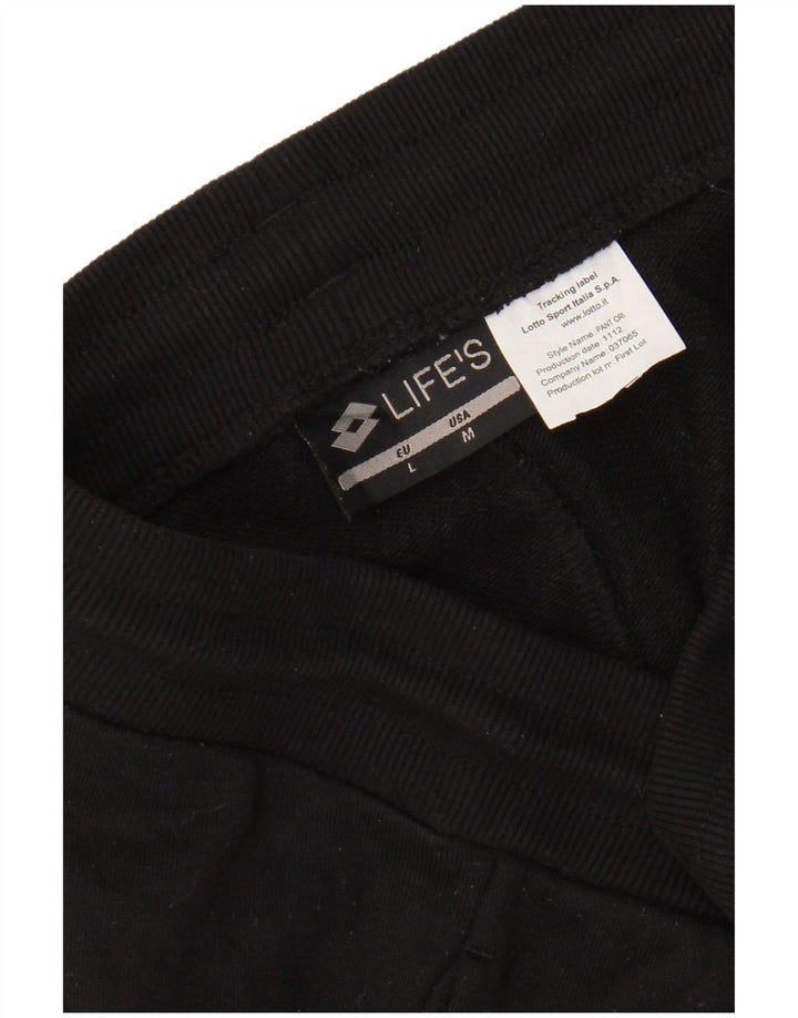 LOTTO Hombre Pantalones De Chándal Joggers Medium Negro