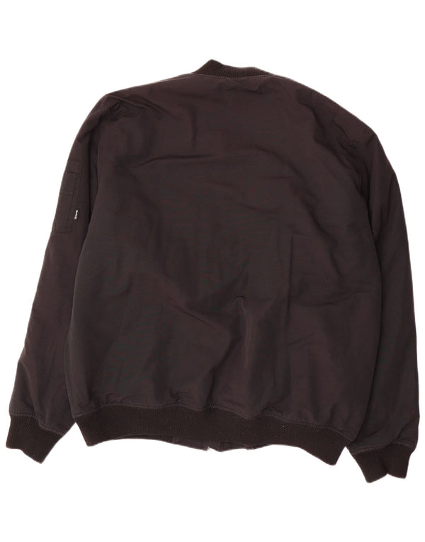 HURLEY Chaqueta bomber para hombre UK 44 2XL Nylon negro