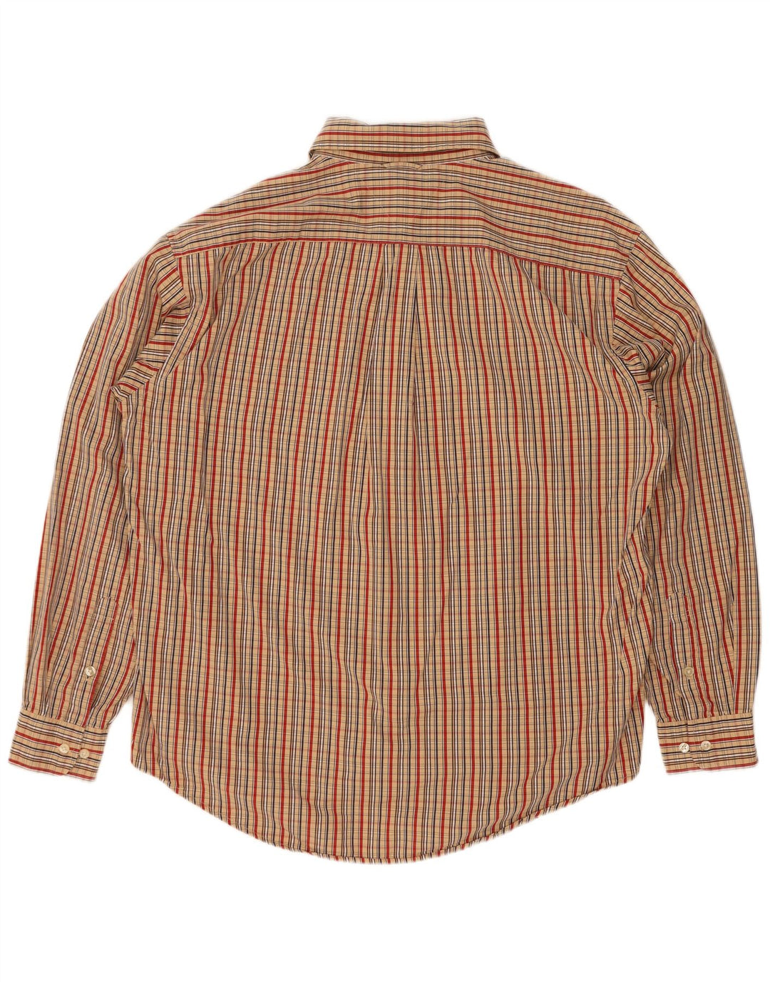 Tommy Hilfiger Camisa Hombre XL Beige Cuadros Algodón