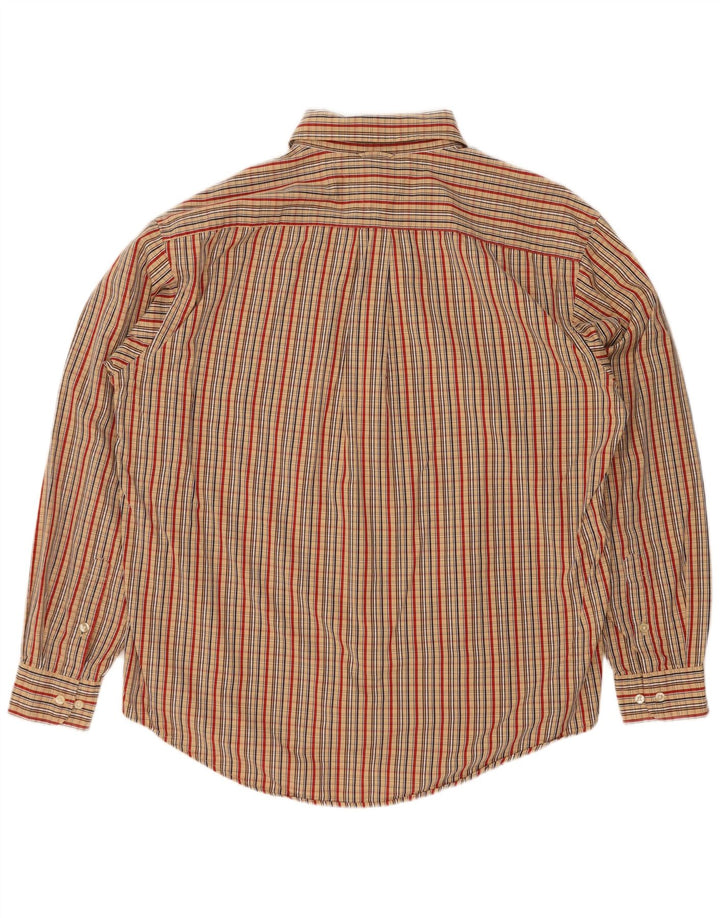Tommy Hilfiger Camisa Hombre XL Beige Cuadros Algodón