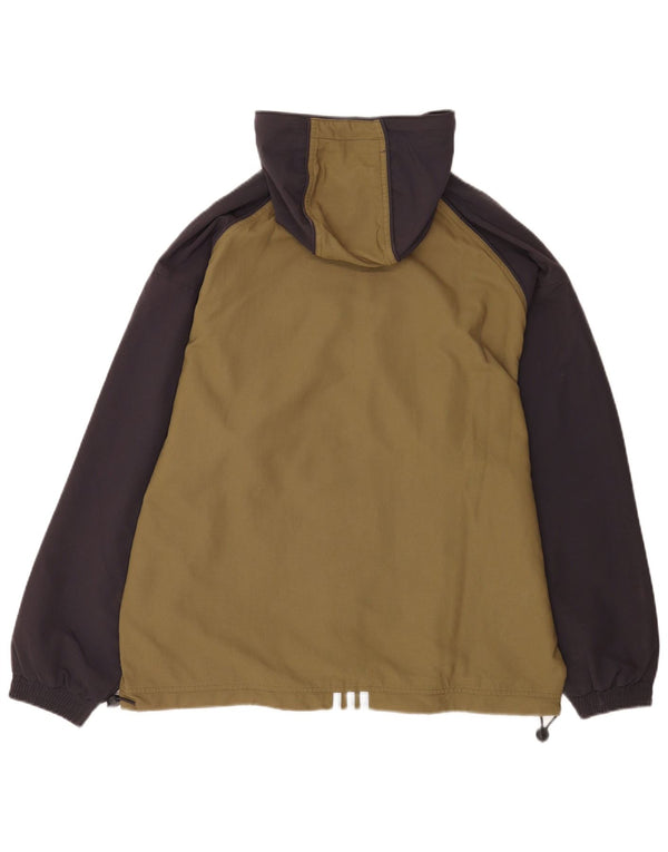 Adidas Chaqueta impermeable con capucha 3D Arc para hombre UK 40/42 Medium Khaki Colourblock