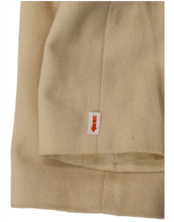 Stefanel Chaqueta Blazer de 3 Botones para Mujer UK 44 Lana Beige Mediana