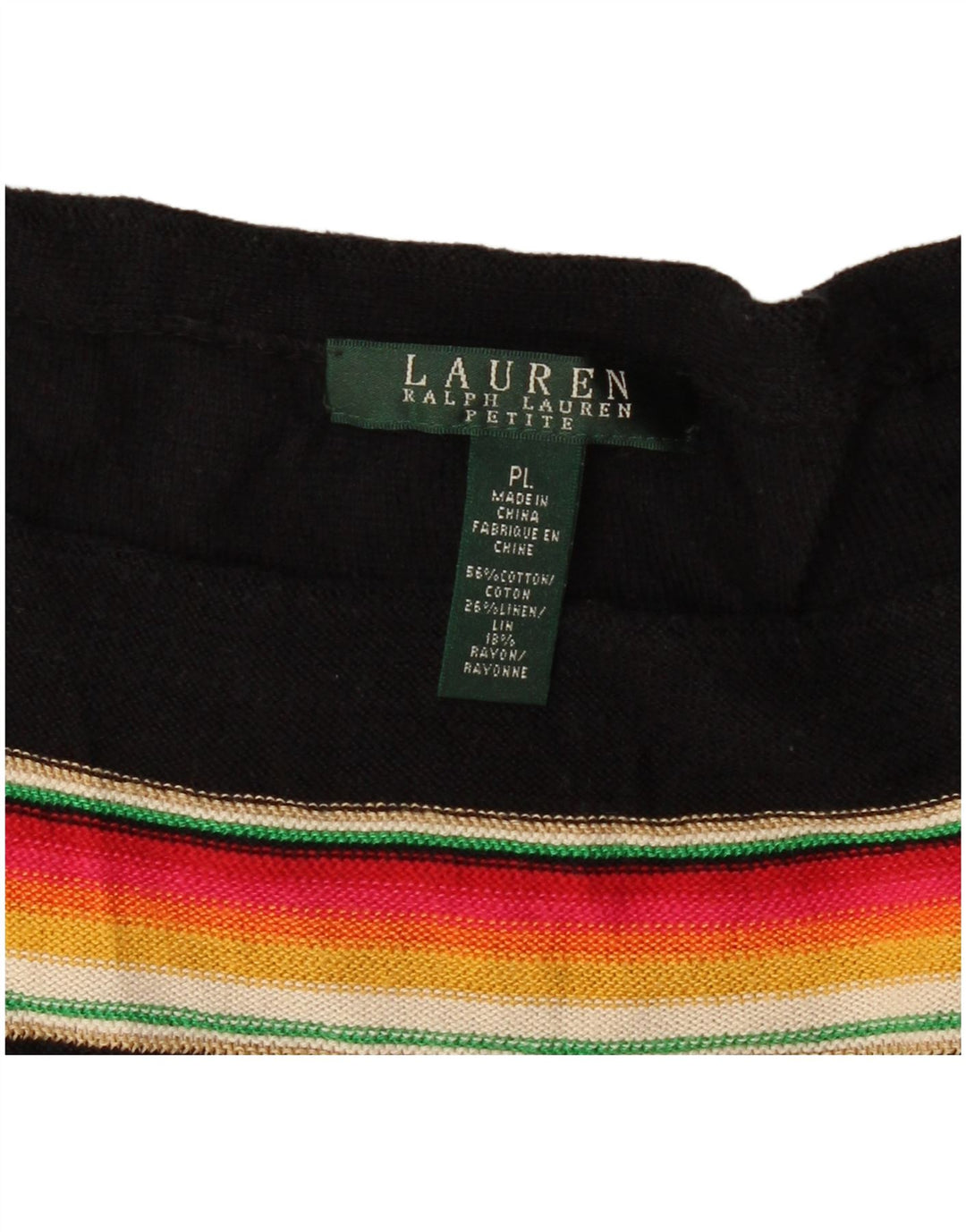 RALPH LAUREN Suéter tipo jersey con cuello barco para mujer Reino Unido 40 Grande Multicolor
