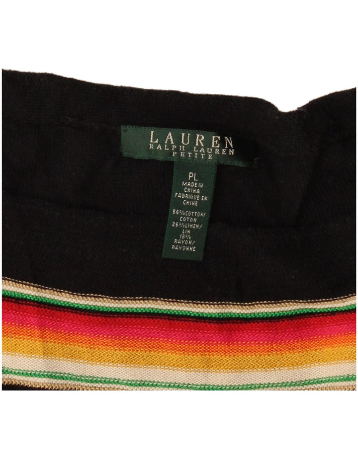 RALPH LAUREN Suéter tipo jersey con cuello barco para mujer Reino Unido 40 Grande Multicolor