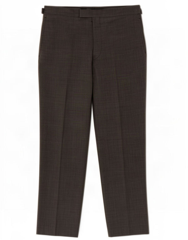 Marks & Spencer Pantalones de traje con pinzas autógrafos para hombre W36 L31 Gris Lana nueva