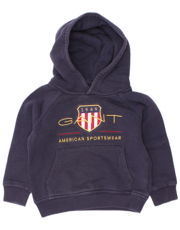 Gant Sudadera con capucha para bebé niño, 18-24 meses, algodón azul marino