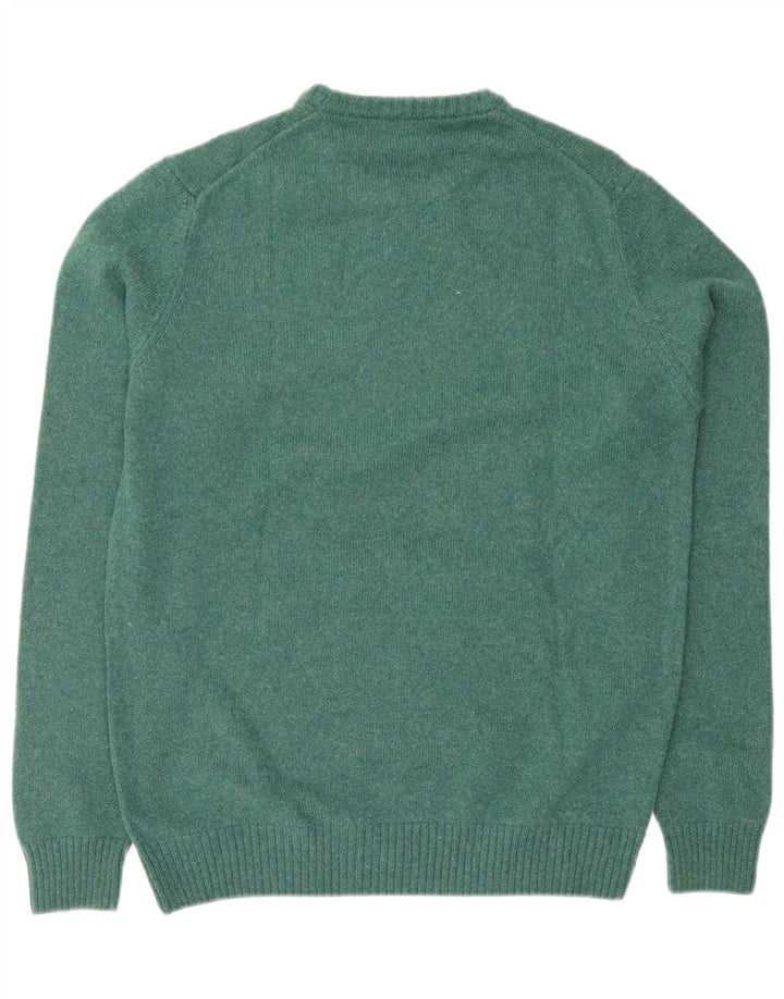 Jersey Trussardi Hombre Con Cuello Redondo De Lana Verde Medio