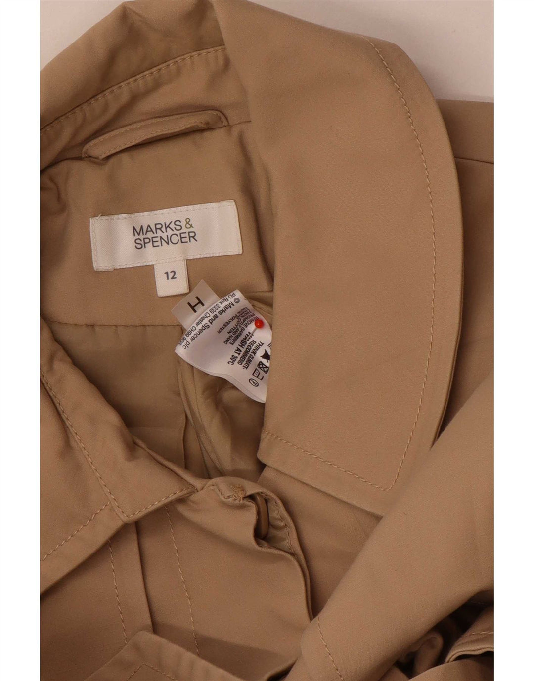 Marks & Spencer Gabardina para mujer Reino Unido 12 Algodón beige medio