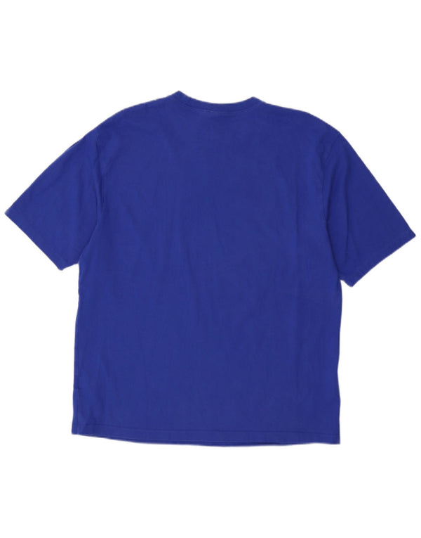 Adidas - Camiseta holgada para mujer, talla 40, algodón azul medio