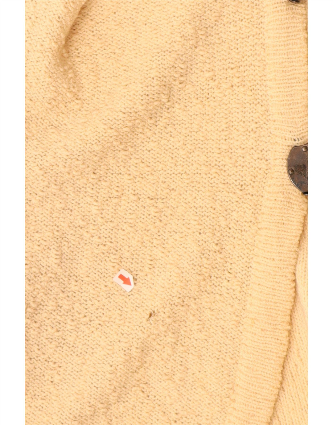 ARTELANA Suéter tipo cárdigan sin mangas para mujer UK 10 Small Yellow